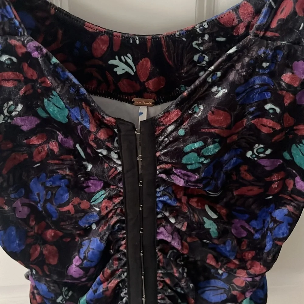 Free People Dottie tank size small velvet corset